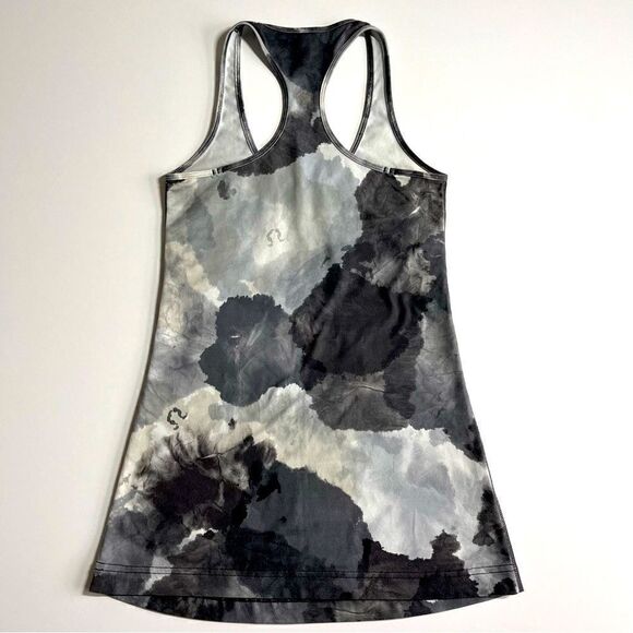 lululemon Cool Racerback White Coal Tinted Canvas Super Racerback Tank Size 4 - Picture 5 of 11